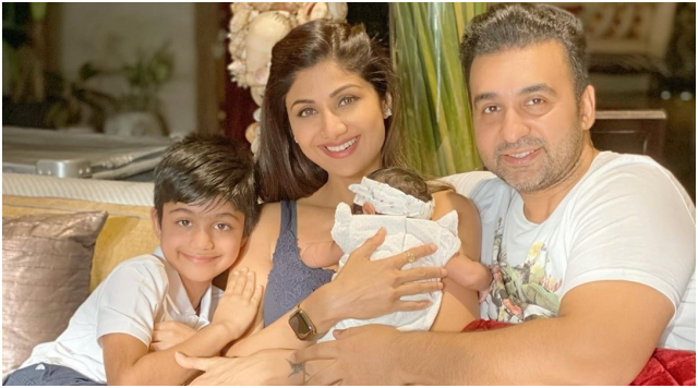 Shilpa Shetty celebrates her new born daughter’s 40th day with a cake