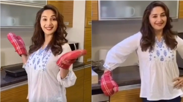 Madhuri Dixit baked Chocolate cookies with ginger on Easter Evening.