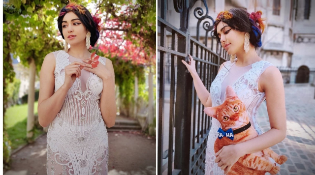 Adah Sharma Embraces Her Looks In White Sequined Curvy Gown with Multicolored Tresses
