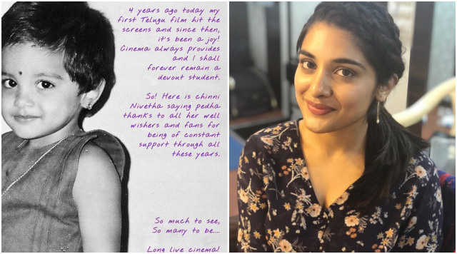 Nivetha Thomas Celebrates 4 Years Of Happiness In The Telugu Cinema.
