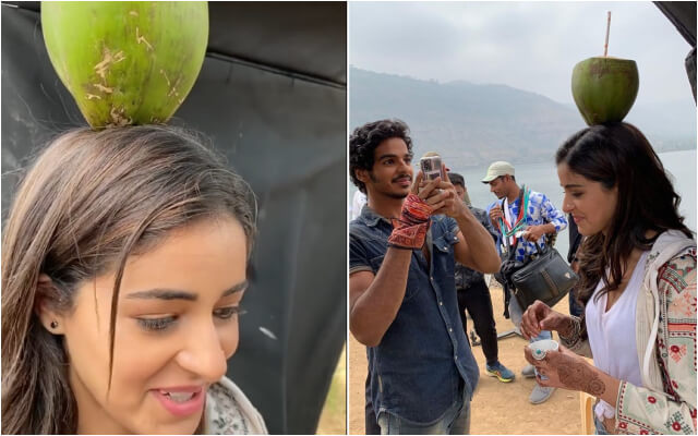 Ishaan Khatter’s Fun Unlimited With Ananya Panday From The Sets Of Khaali Peeli.