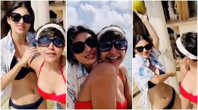 Mandira Bedi Celebrates Mouni Roy’s Birthday In Maldives, Says ‘No Kissing On The Lips’.