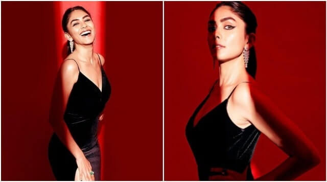 Mrunal Thakur Looks Dazzling In A Jaw-Dropping Black Gown.