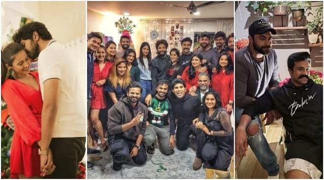 Ram Charan, Allu Arjun, Varun Tej, Niharika Konidela And Others Celebrated Christmas Night To The Fullest.