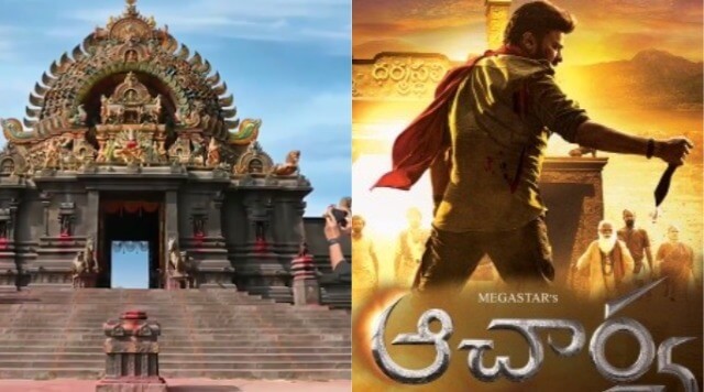 Chiranjeevi Shares A Glimpse Of The Temple Town Set Built On 20 Acres For Upcoming Movie ‘Acharya’.