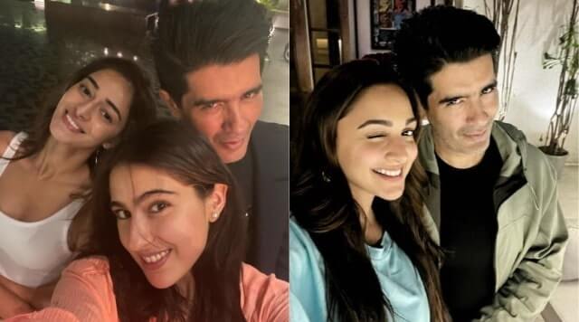 Sara Ali Khan, Kiara Advani And Ananya Panday’s Selfie Time With Manish Malhotra At Karan Johar’s House Party.