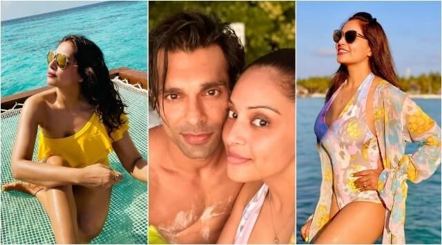 Bipasha Basu Is Chilling With Husband Karan Singh Grover On Beach Vacation.