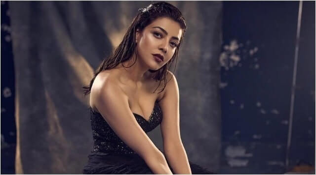 Kajal Aggarwal Is Looking Drop Dead Gorgeous In This Modern Black Gown.