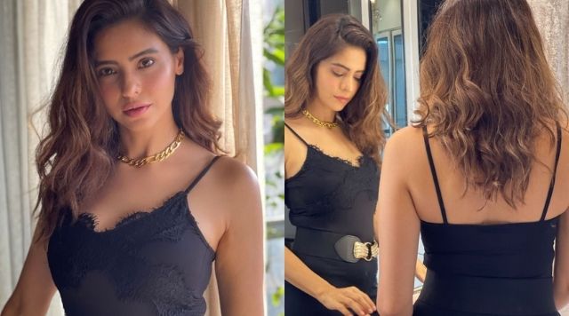 Aamna Sharif Flaunting Her Hourglass Figure In Sexy Black Dress.