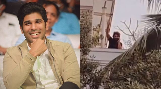 Allu Sirish Shares Video Of Allu Arjun Waving From His Terrace.