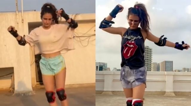 Fatima Sana Shaikh Showing Off Her Skating Skills, Impresses With Her Never Give Up Attitude.