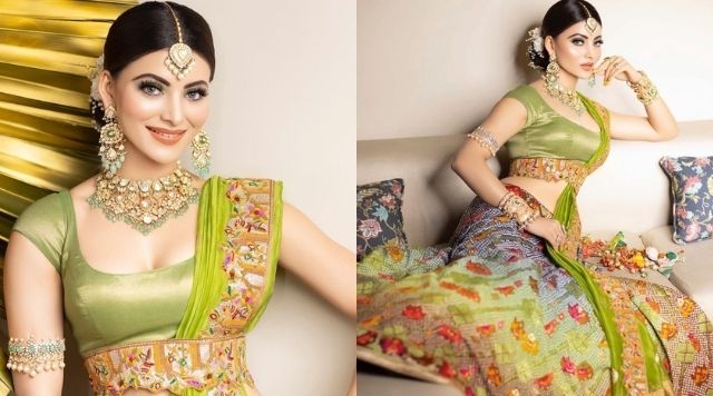 Urvashi Rautela In Traditional Lehenga Will Leave You Spellbound.