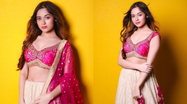 Jannat Zubair Rahmani Looks Elegant In Embroidery Designed Pink Lehenga. See Pictures.
