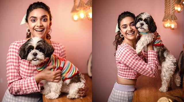 Keerthy Suresh Shares Adorable Photos With Her Pet Nyke On International Dog Day. Says ‘A Dog Is Much More Than Just A Pet’.