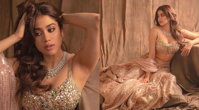 Janhvi Kapoor Looks Splendid In Gorgeous Sequin Lehenga Choli.