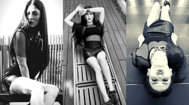Shruthi Haasan Rocked Her Gothic Look In These Monochrome Pictures.