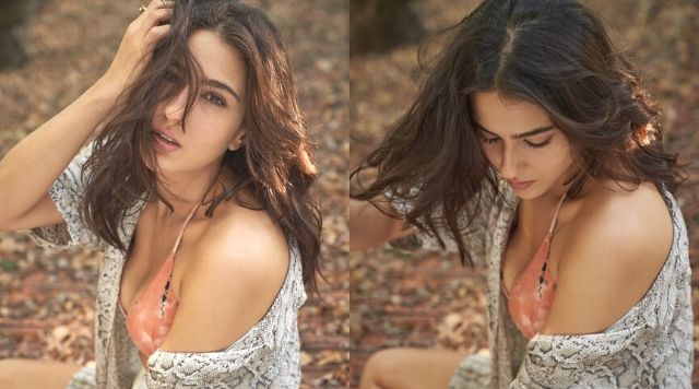 Sara Ali Khan Looks Drop Dead Gorgeous In Peach Coloured Bikini Pictures.
