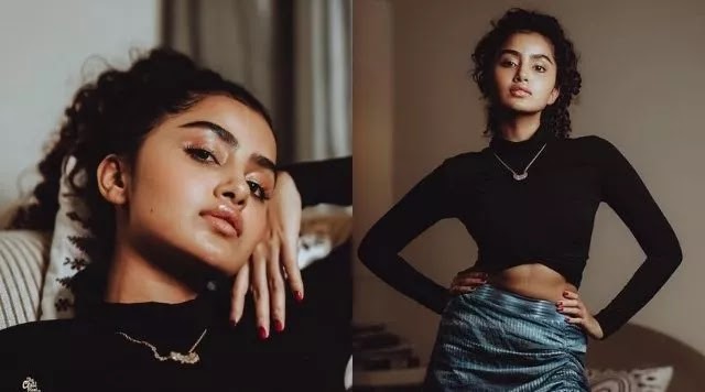 Anupama Parameswaran Sizzling In Hot Black Top And Ruffled Skirt, Looks Perfect For Dinner Date.