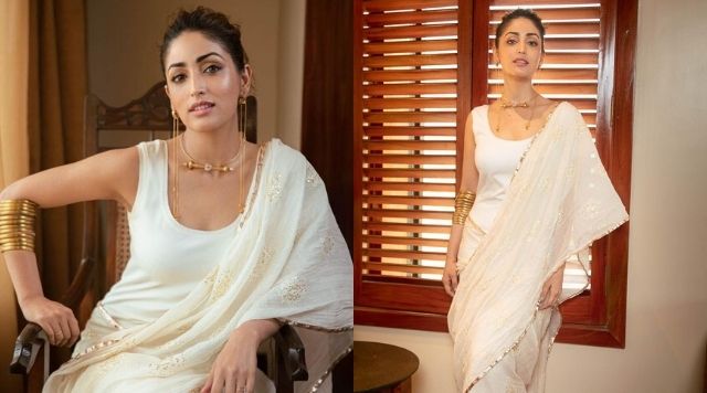 Yami Gautam Mesmerizing Look In White And Gold Outfit. See Pictures!