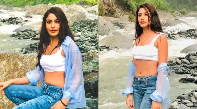 Surbhi Chandna Flaunts Sexy Figure Besides Banks Of River As She Enjoying Nature.