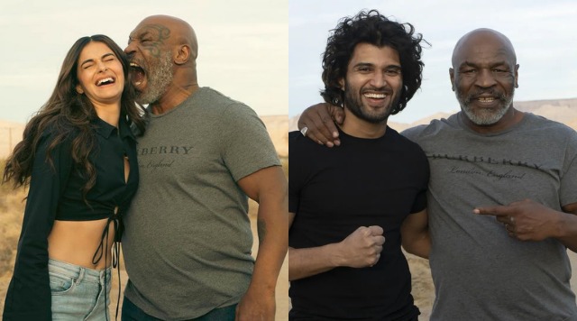 Mike Tyson Joins ‘Liger’ Shoot In The US; Ananya Panday And Vijay Devarakonda Poses With The Boxing Legend.