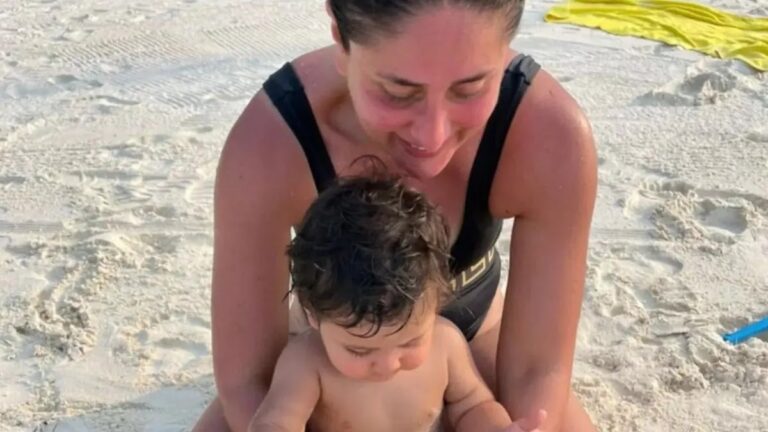 Kareena Kapoor Khan Shares An Adorable Picture With Son Jeh As They Celebrate Holi.