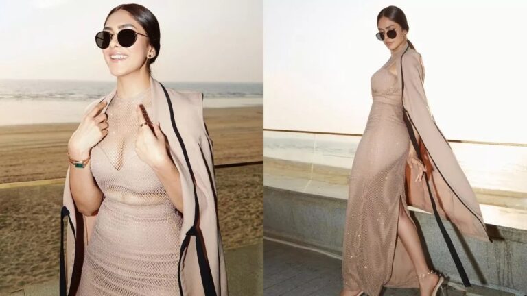 Mrunal Thakur Channels Her Inner Rihanna Wearing A Luxury Sequined Bodysuit.