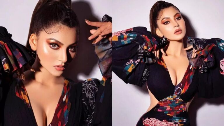 Urvashi Rautela Looks Mesmerizing In The Black Dress As She Walks The Ramp.