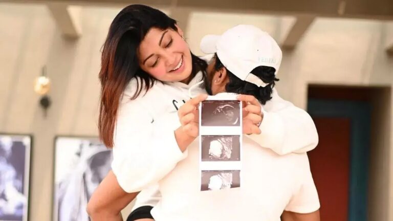 Pranitha Subhash Announces Her Pregnancy On Her Husband Nitin Raju’s Birthday.