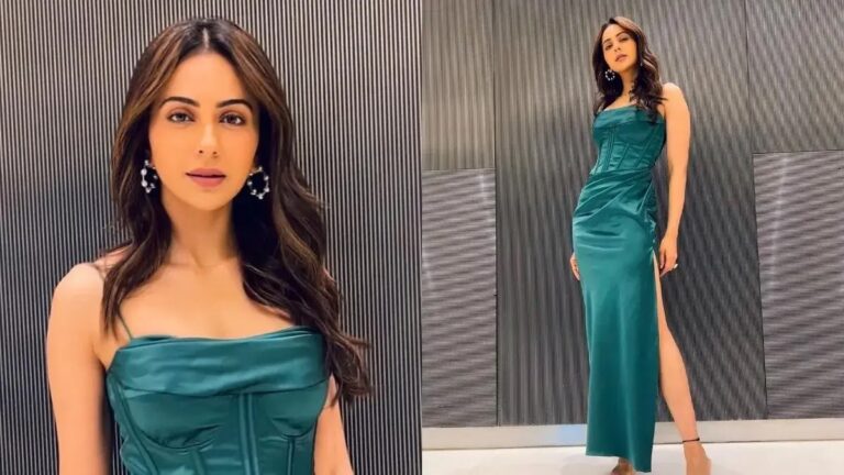 Rakul Preet Singh Raises The Glam Quotient In Emerald Satin Corset Gown. See Pictures!