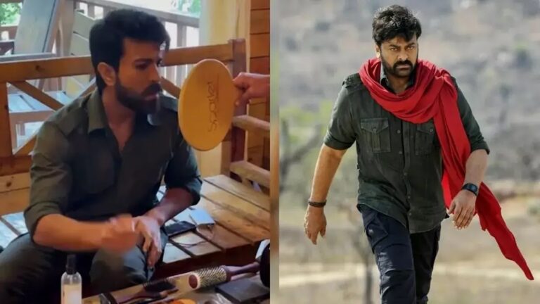 Chiranjeevi Surprises Fans On The Occasion Of Hanuman Jayanti, Shares Making Video Of Ram Charan From ‘Acharya’.