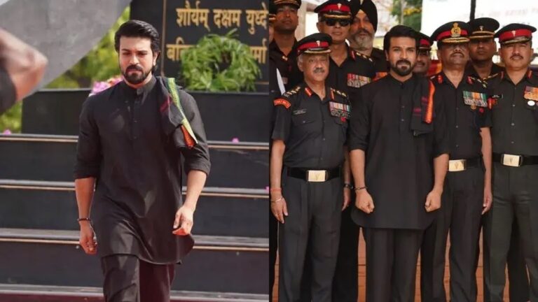 Ram Charan Pays Tribute To Indian Soldiers; Attends The ‘Azadi Ka Amrit Mahotsav’.