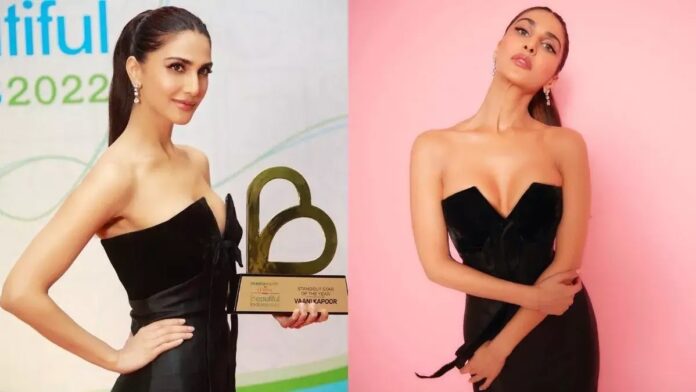 Vaani Kapoor Looks Ethereal In Black Ruffled Dress For An Award Night.