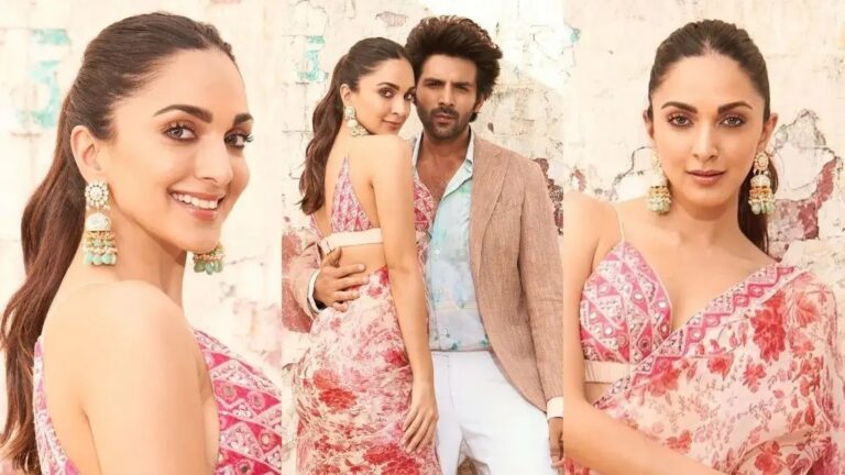 Kiara Advani Looks Like A Breath Of Fresh Air In This Gorgeous Pink Saree.