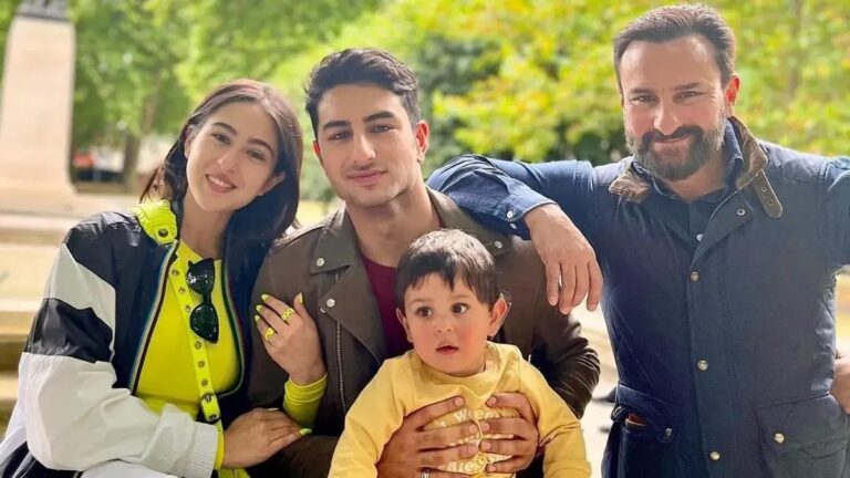 Sara Ali Khan Drops Pictures Featuring Ibrahim, Jeh And Saif Ali Khan.