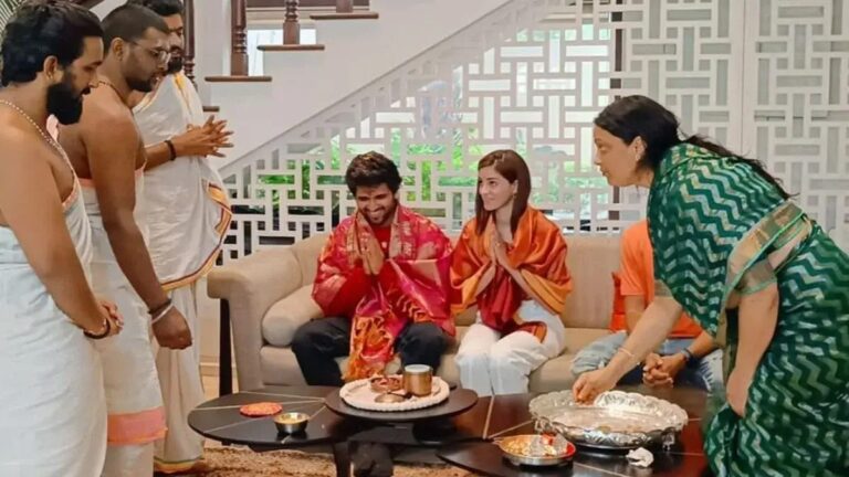 Vijay Deverakonda And Ananya Panday Participate In Puja Ahead Of Liger Release.