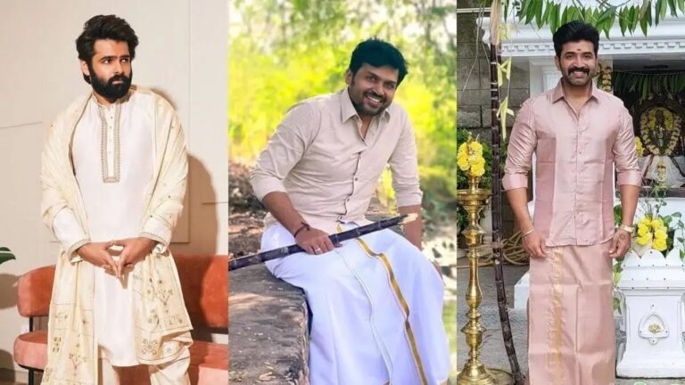 Vijay Deverakonda, Arjun Vijay, Karthi, Ram Pothineni others in festive wear for Pongal