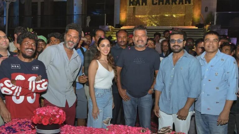 Ram Charan Celebrates Birthday In Advance On RC15 Sets With Kiara Advani, Shankar, And Prabhudeva.