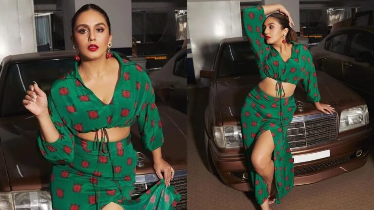 Huma Qureshi Slays Summer Fashion In A Green Co-Ord Set For Tarla Promotions!