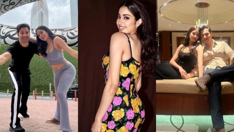 Janhvi Kapoor Looked Stunning In Glamourous Outfits For Bawaal Promotions In Dubai.