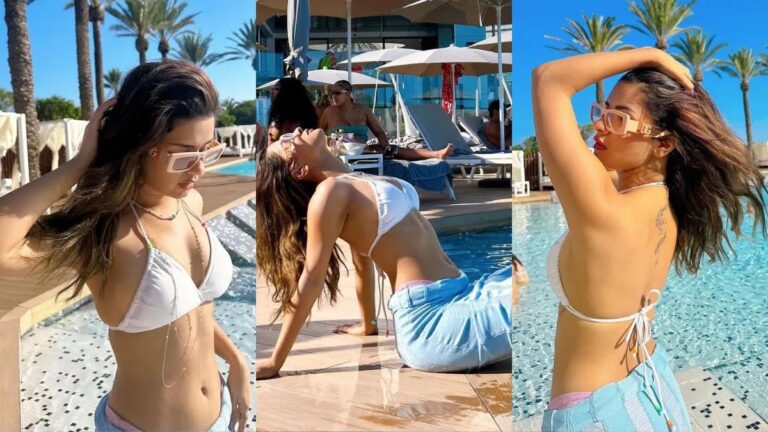 Avneet Kaur Brings The Heat To Spain In A White Bikini.