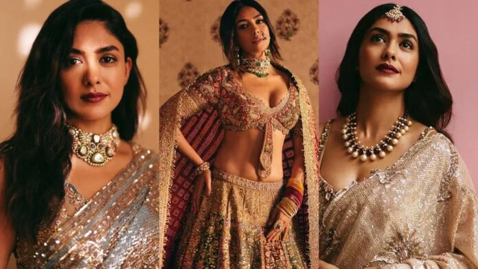 Mrunal Thakur Enhances Her Impeccable Charm In A Bridal Attire.