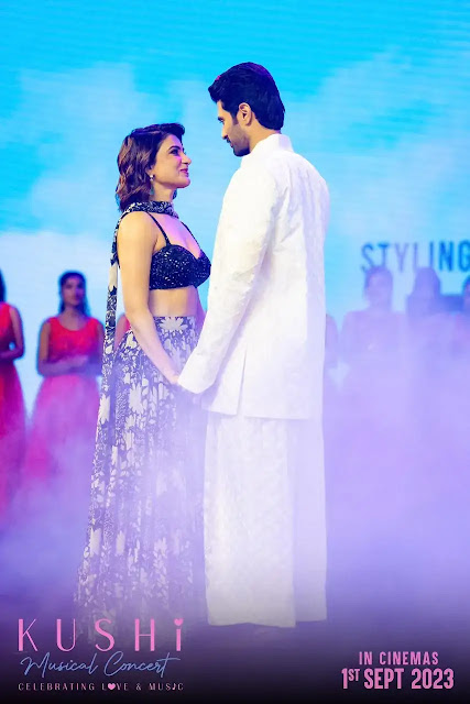 Vijay Deverakonda and Samantha at Kushi musical night