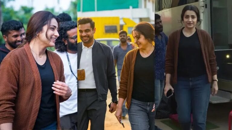 Tovino Thomas Welcomes Trisha Krishnan On Sets Of Identity.