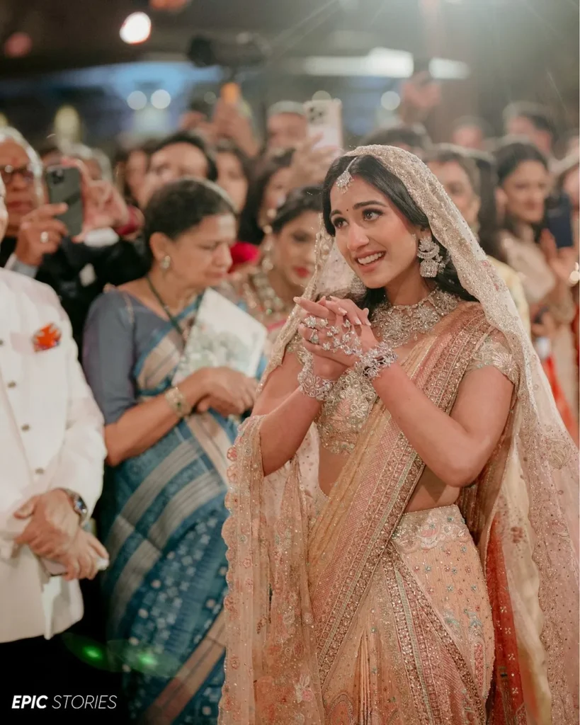 Radhika Merchant beautiful lehenga for Hastakshar Ceremony