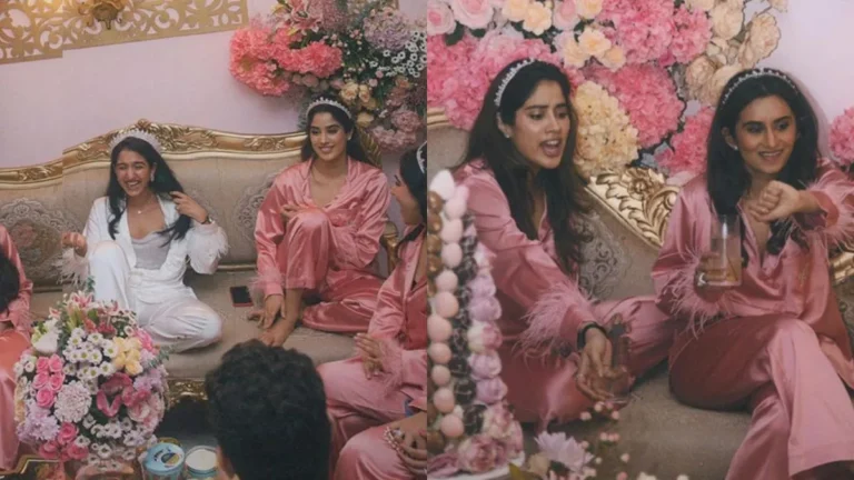 Janhvi Kapoor shares pics of Radhika Merchant's Pink-Themed Pyjama Bridal Shower.