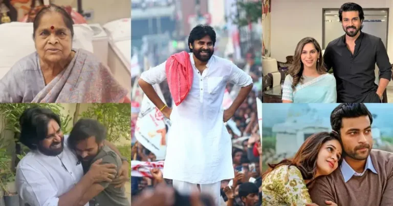 Pawan Kalyan, Anjana Devi, Sai Dharam Tej, Ram Charan, Upasana, Varun and Lavanya