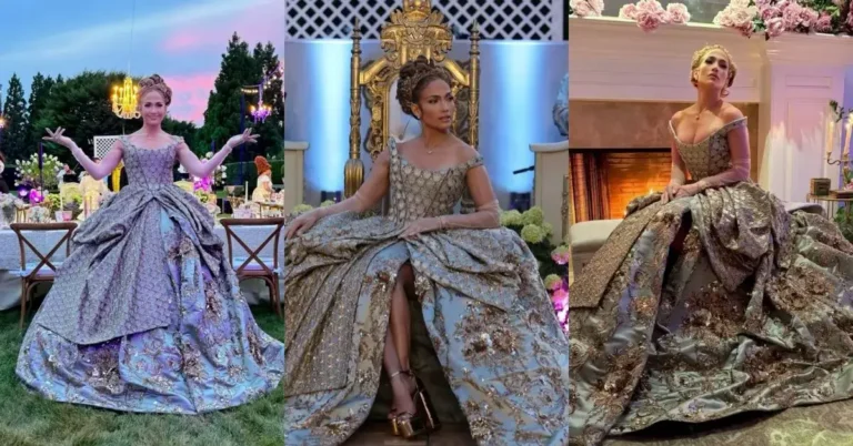 Jennifer Lopez Turns 55, Manish Malhotra Crafts A Stunning Bridgerton-Themed Birthday Dress.