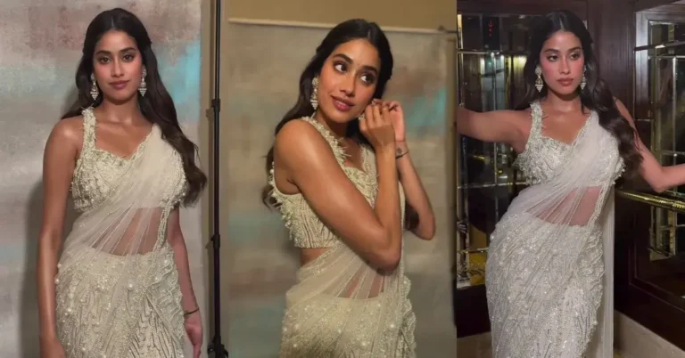Janhvi Kapoor saree look for Devara promotions