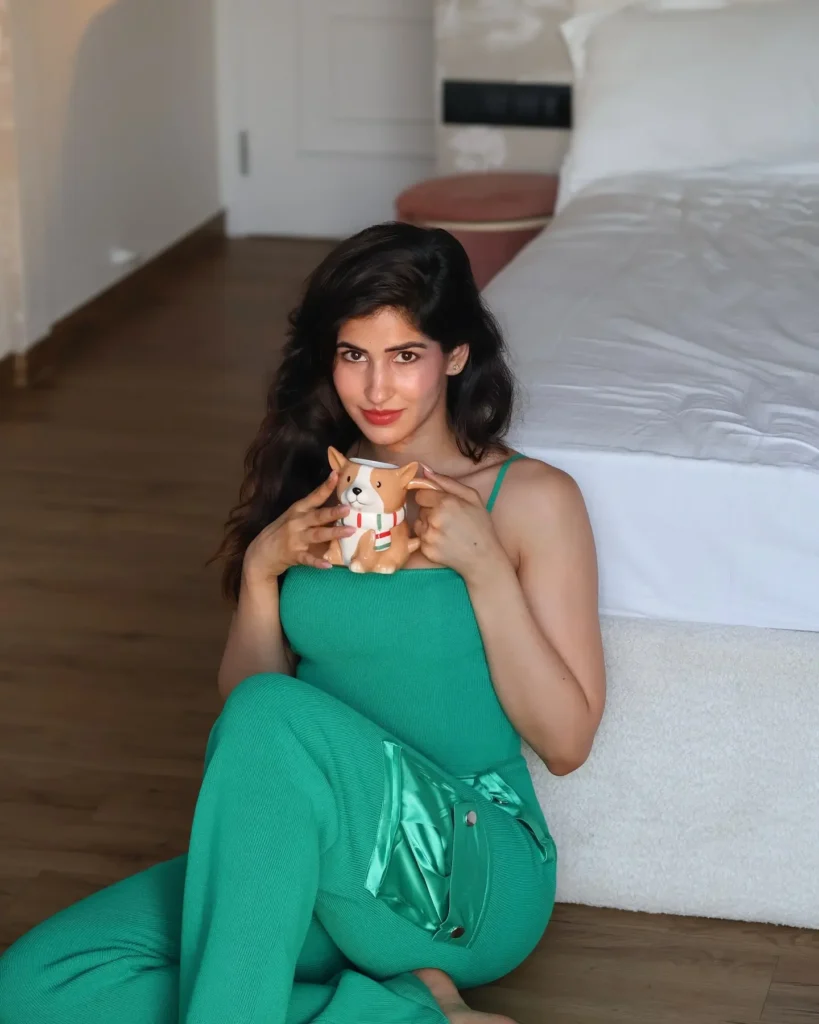 Sakshi malik cosy pictures in green dress